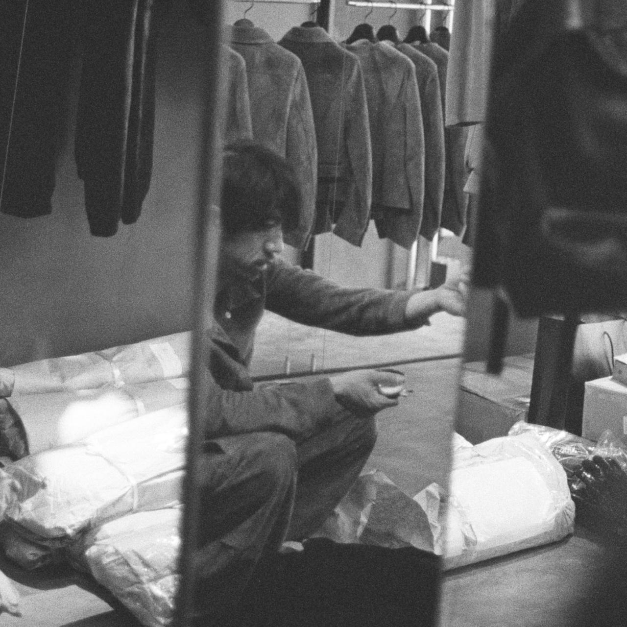 Toshi Nagaoka in his leather atelier in Japan
